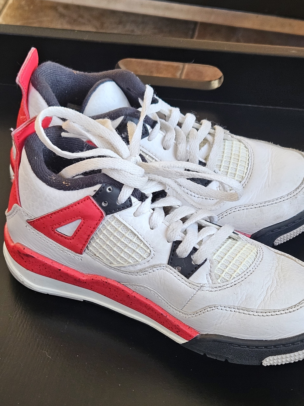 WAir Jordan 4 Retro , Red Cement. Size 1 Y